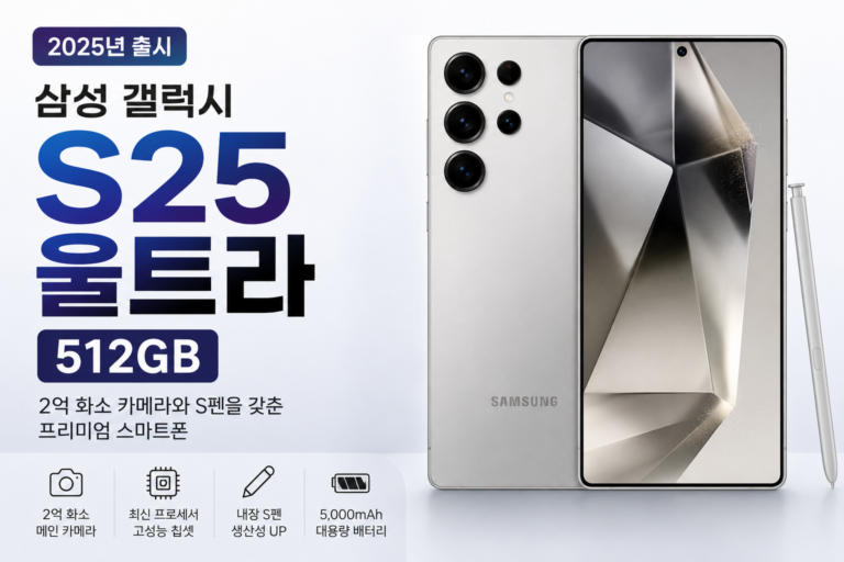 삼성전자 갤럭시 S25 Ultra 자급제 SM-S938N S펜 2억화소카메라 100배줌 스냅드래곤8엘리트 AI기능