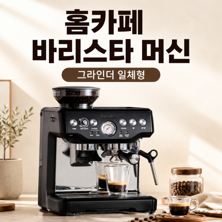 브레빌 바리스타 익스프레스 커피머신 BES870BTR 반자동 내장그라인더 PID온도제어 9바추출 홈카페