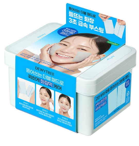 듀이트리 픽앤퀵 화장발 더블 패드 380g 100매입 화장솜 스킨케어 편리 용량 대용량