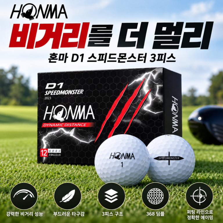 혼마 D1 스피드몬스터 골프공 3피스 비거리 가성비 추천
