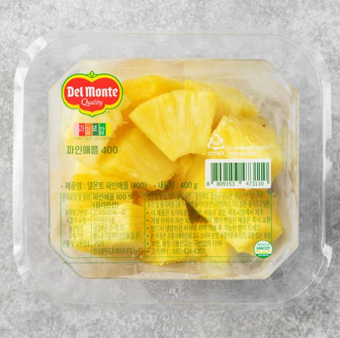 델몬트 파인애플, 400g, 1개 컵과일 후레쉬컷 바로섭취 나들이간식 간편포장