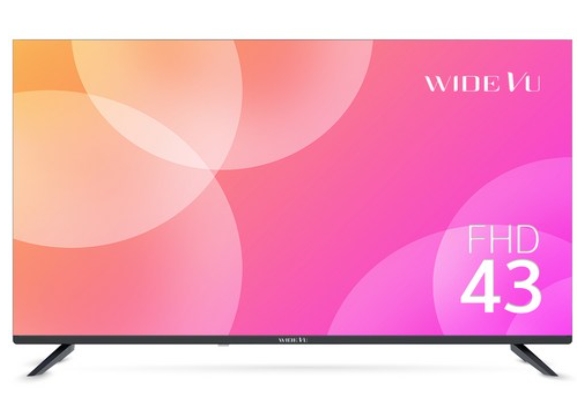와이드뷰 FHD DLED 고화질 TV 43인치 EKW43FT1 에너지효율1등급 60Hz주사율 스탠드형 벽걸이호환 전기절약