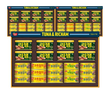 동원 튜나리챔 O-8호 + 부직포백, 3세트 추석선물